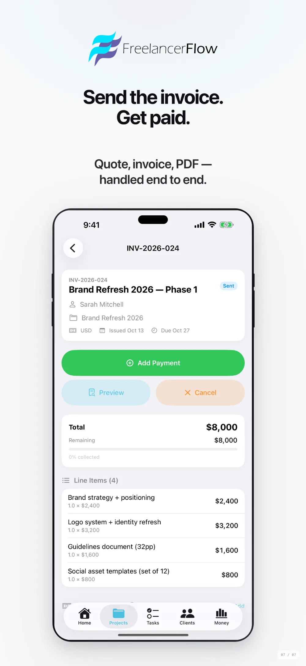 Send the invoice, get paid