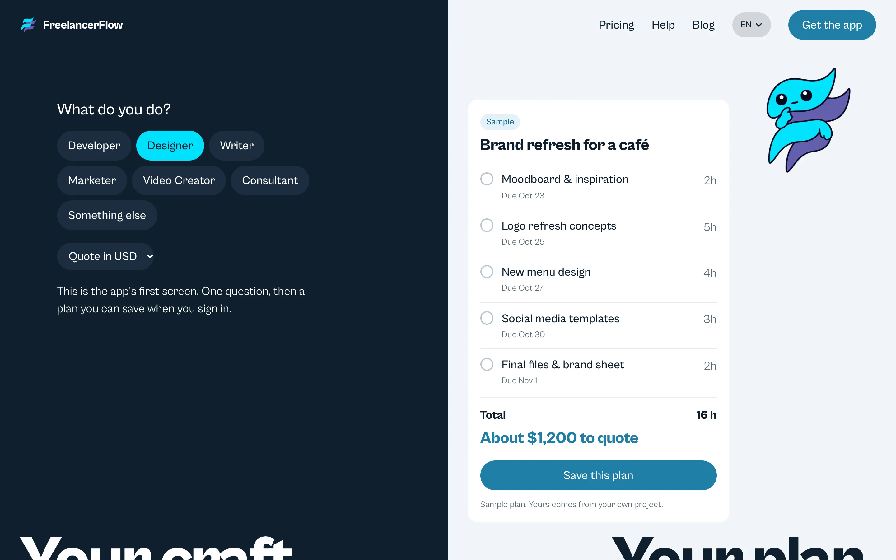 Plan: adımlara bölünmüş proje