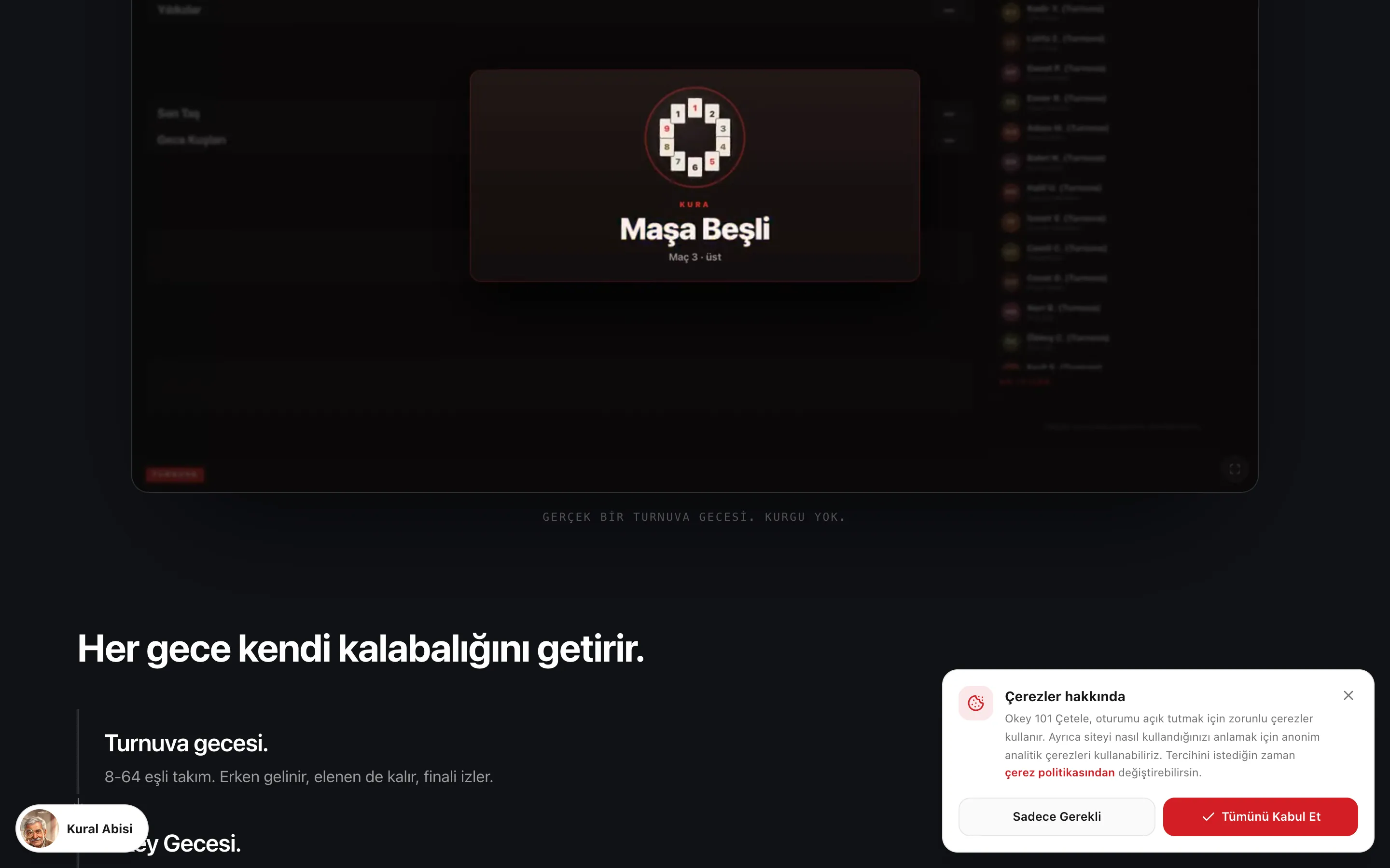Mekandaki TV ekranı