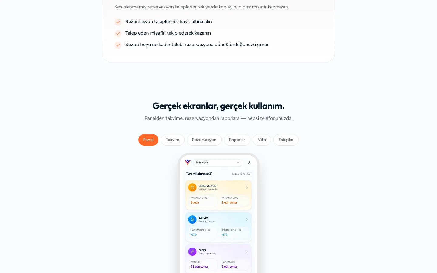 Gerçek ekranlar, gerçek kullanım