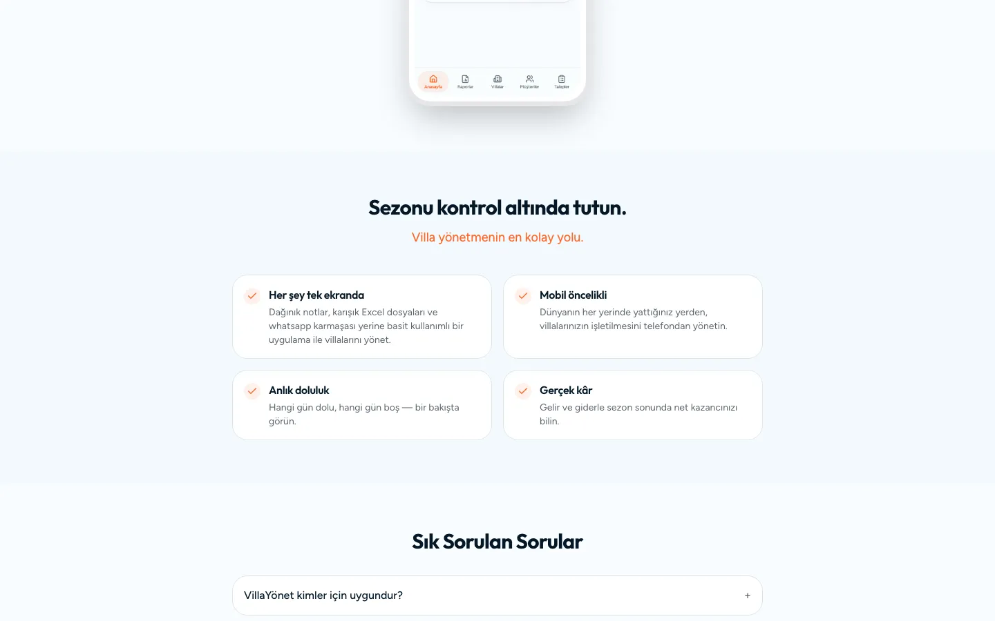 Sezon kontrol altında
